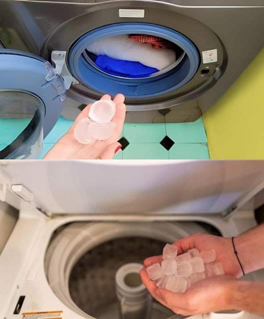 Put 3 ice cubes in the washing machine: you can’t imagine what happens to the laundry