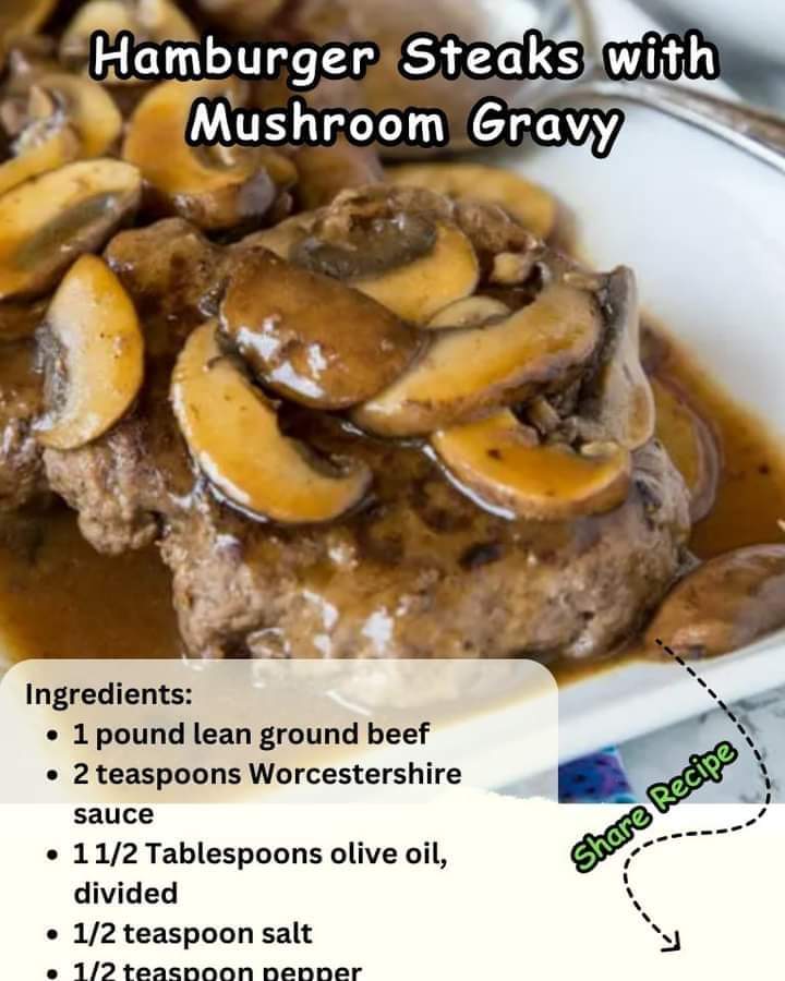 hamburger Steaks with Mushroom Gravy